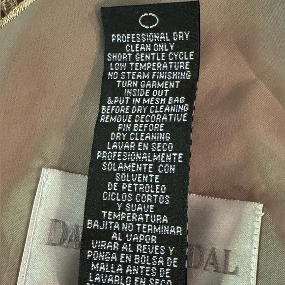 Gorgeous David's Bridal Metallic Gold Lace Overlay Dress - Picture 7 of 13